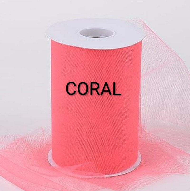 Coral tulle