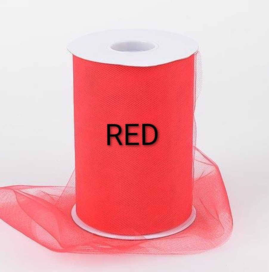 Red tulle