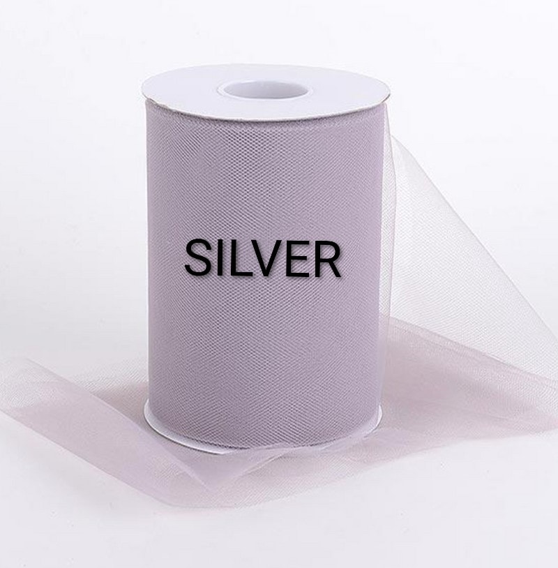 Silver tulle